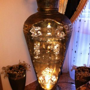 6851 large display vase in bronze and gold