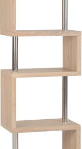 CHARISMA-5-SHELF-UNIT-LIGHT-SONOMA-OAKCHROME-01-300-306-038-166x400