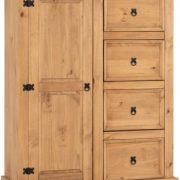 CORONA-1-DOOR-4-DRAWER-LOW-WARDROBE-DISTRESSED-WAXED-PINE-2020-100-101-020-01-311x400