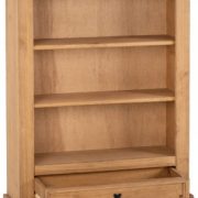 CORONA-1-DRAWER-BOOKCASE-DISTRESSED-WAXED-PINE-2020-300-306-004-02-303×400