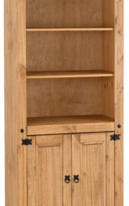 CORONA-2-DOOR-DISPLAY-UNITBOOKCASE-DISTRESSED-WAXED-PINE-2020-300-306-005-01-189x400