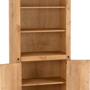 CORONA-2-DOOR-DISPLAY-UNITBOOKCASE-DISTRESSED-WAXED-PINE-2020-300-306-005-02-256×400