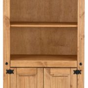 CORONA-2-DOOR-DISPLAY-UNITBOOKCASE-DISTRESSED-WAXED-PINE-2020-300-306-005-03-180×400
