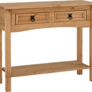 CORONA-2-DRAWER-CONSOLE-TABLE-WITH-SHELF-DISTRESSED-WAXED-PINE-2020-300-304-003-01-400x343