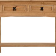 CORONA-2-DRAWER-CONSOLE-TABLE-WITH-SHELF-DISTRESSED-WAXED-PINE-2020-300-304-003-03-400×321