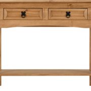CORONA-2-DRAWER-CONSOLE-TABLE-WITH-SHELF-DISTRESSED-WAXED-PINE-2020-300-304-003-03-400×321