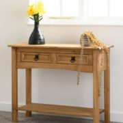 CORONA-2-DRAWER-CONSOLE-TABLE-WITH-SHELF-DISTRESSED-WAXED-PINE-2020-300-304-003-08-334×400