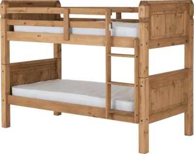 Corona 3 Bunk Bed Distressed Waxed, Corona Mexican Pine Bunk Beds
