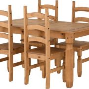 CORONA-5-DINING-SET-DISTRESSED-WAXED-PINE-2020-400-401-033-02-1-400×295