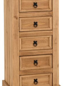 CORONA-5-DRAWER-NARROW-CHEST-DISTRESSED-WAXED-PINE-2020-100-102-026-01-221x400