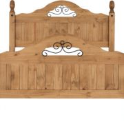 CORONA-SCROLL-46-HIGH-END-BED-DISTRESSED-WAXED-PINE-2020-200-203-011-03-400×339