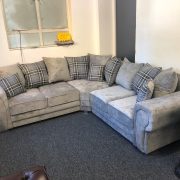 grey plush corner group