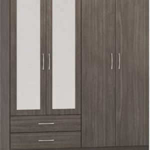 NEVADA-4-DOOR-2-DRAWER-WARDROBE-BLACK-WOOD-GRAIN-2021-100-101-130-1-341x400