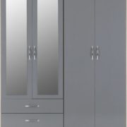 NEVADA-4-DOOR-2-DRAWER-WARDROBE-GREY-GLOSSLIGHT-OAK-EFFECT-VENEER-2019-02-100-101-075-339×400