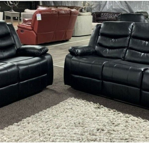 roma black recliner 3 2