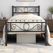 3ft black metal bedframe 1