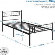 3ft black metal bedframe 2 3ft black metal bedframe 2